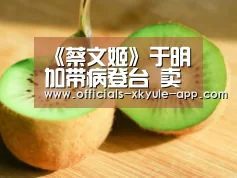 《蔡文姬》于明加带病登台  卖力演出票房火爆|星空娱乐官网